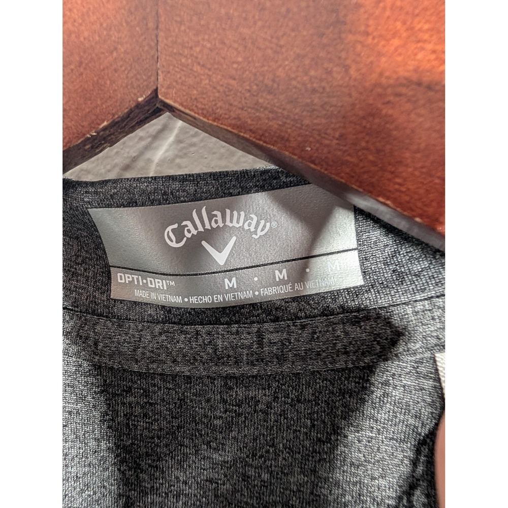 Callaway Polo Shirt Womens Medium Gray Heather Opti-Dri Golf Performance UPF - Picture 2 of 10